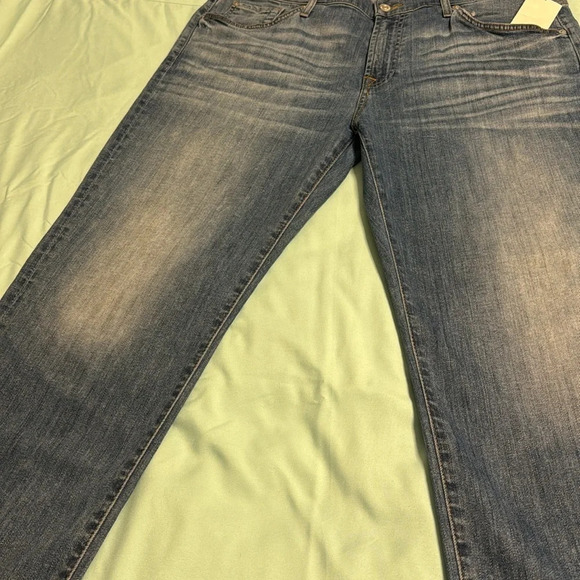 7 for All Mankind Luxe Performance The Straight Leg Jeans Sz 38 - Picture 4 of 13